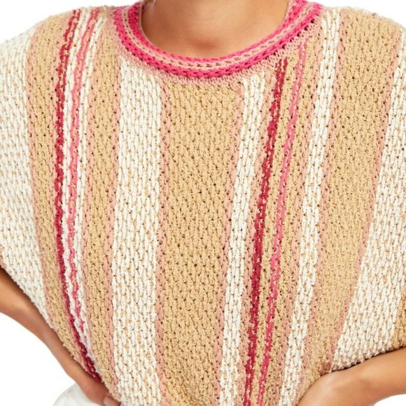 NWT Free People Show Me Love Striped Knit Pullover Sweater : Size M - Picture 2 of 10